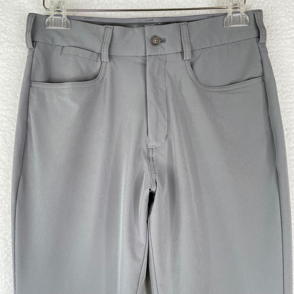 Walter Hagen Mens Grey 5-Pocket Golf Pants Stretch Gripper Waistband 30x30